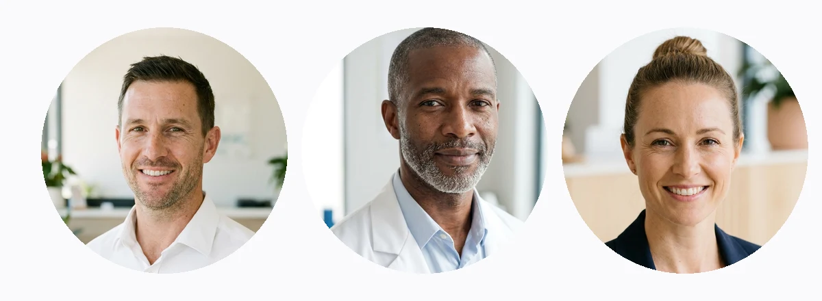Three of the chiropractors who recommend Numa to their patients